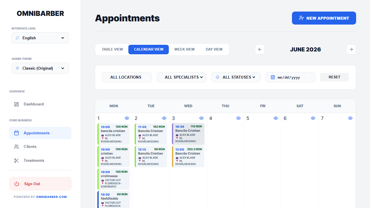 OMNIBARBER The Booking System you need gallery image