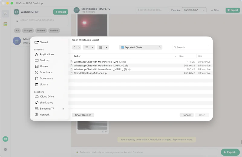 WaChat2PDF screenshot 7