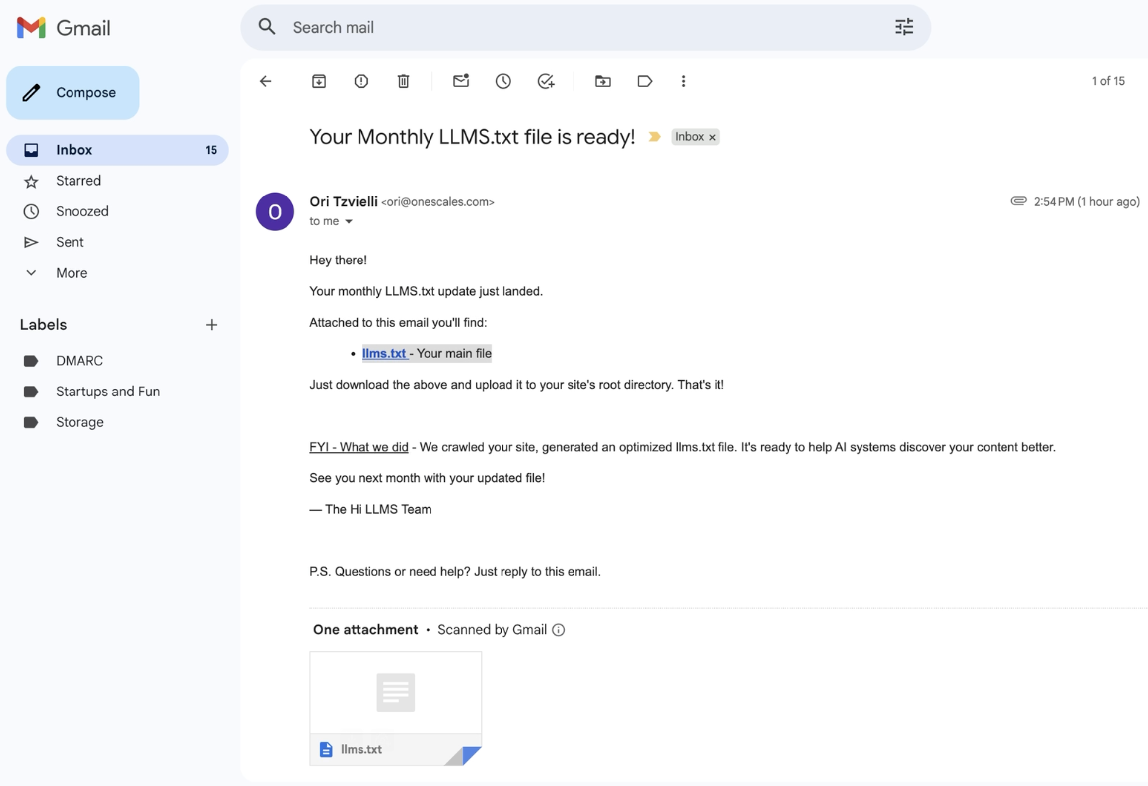 Monthly LLMS.txt to Your Email | Hi LLMs gallery image