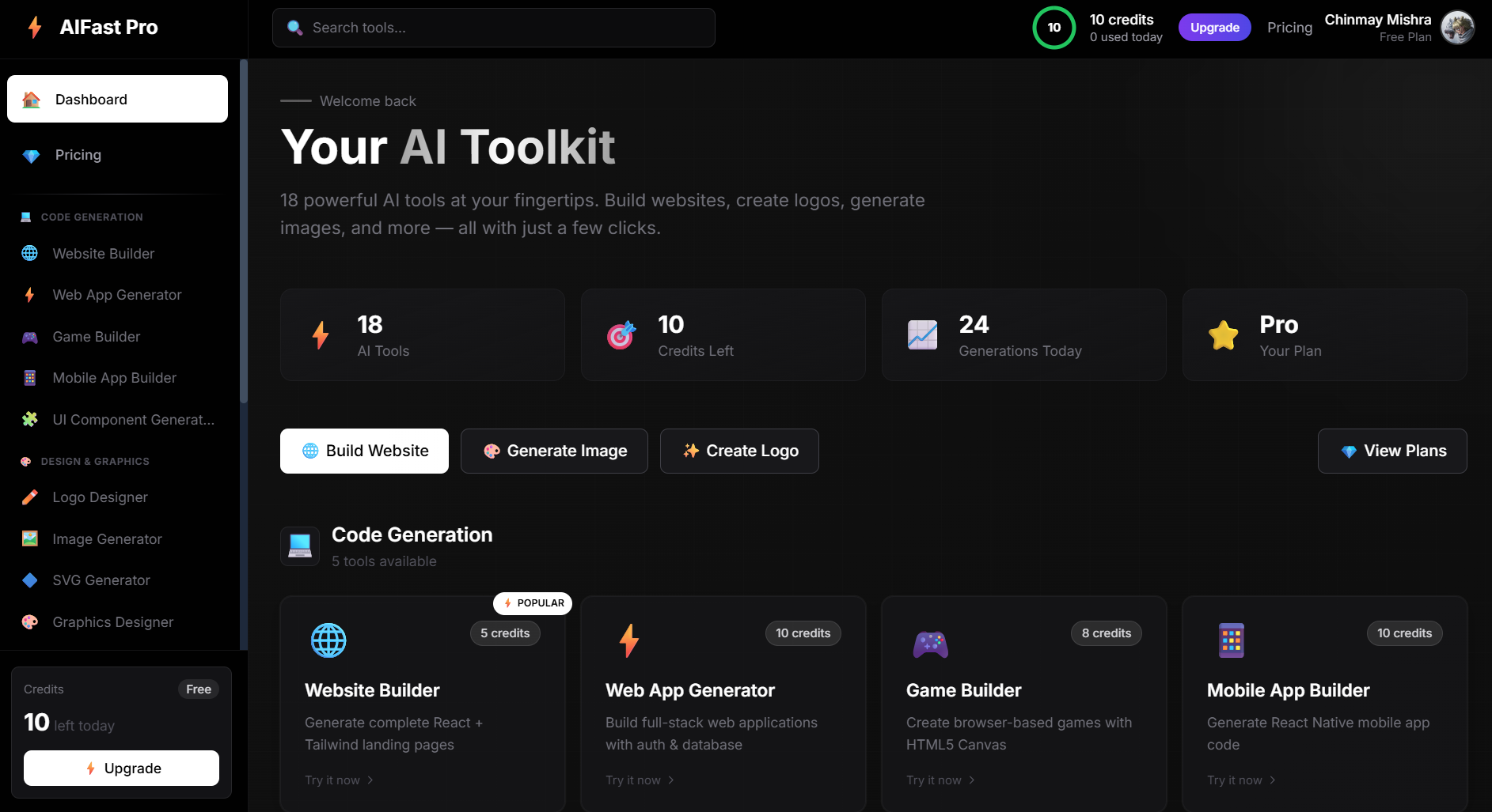 AiFast - Main product screenshot demonstrating key features and user interface