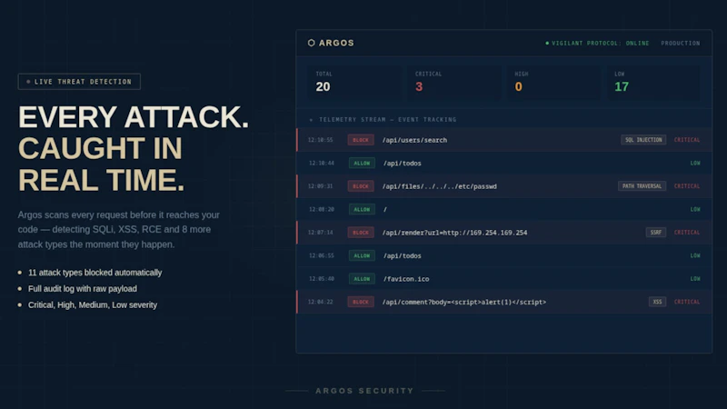 Argos SecOps screenshot 2