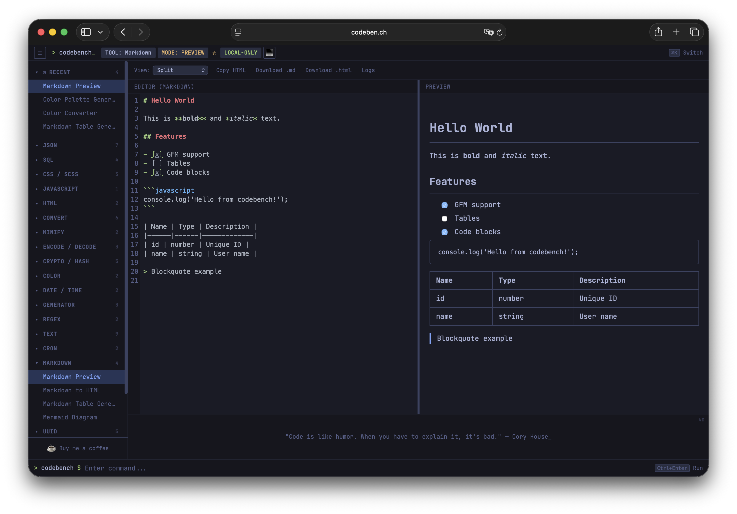 CODEBENCH gallery image
