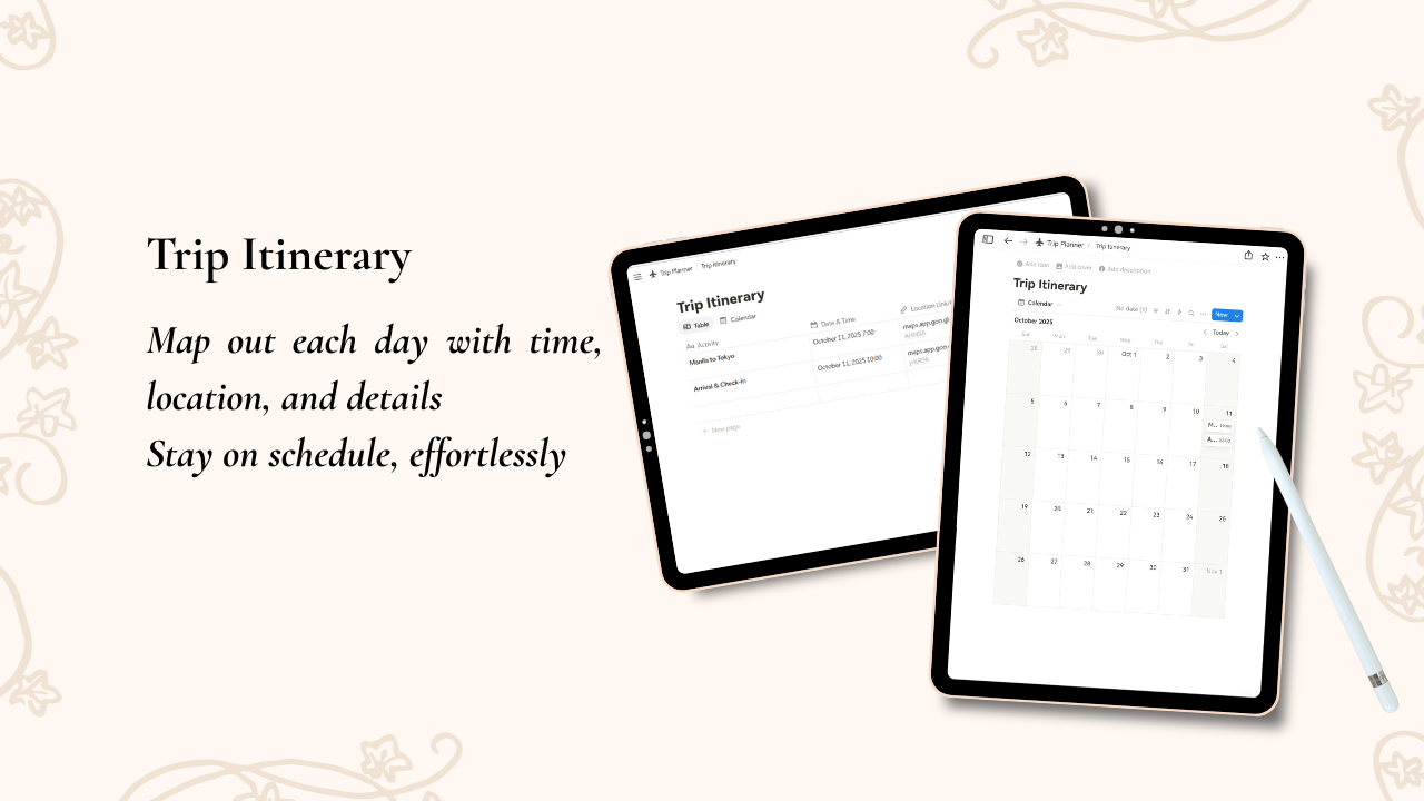 Travel Planner Notion Template gallery image