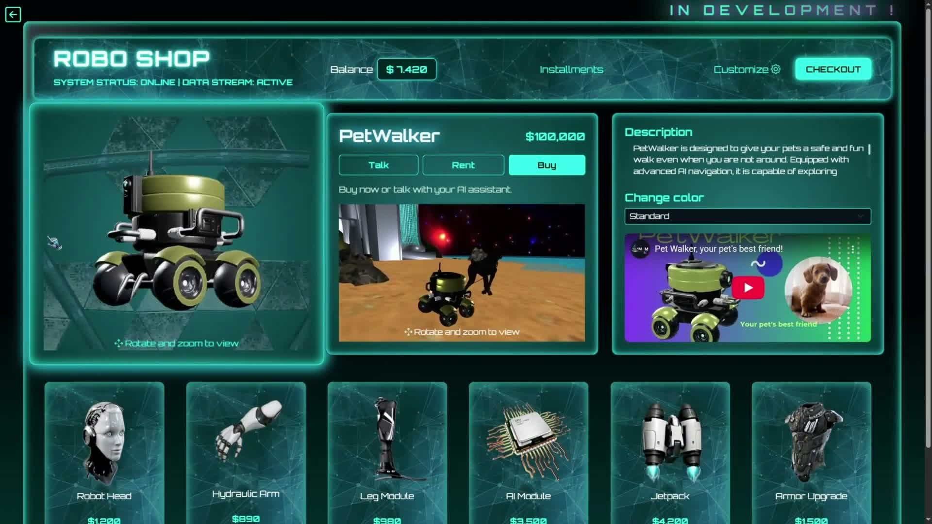 Shop 3D AI Showroom - Screenshot 4 showing product features and functionality