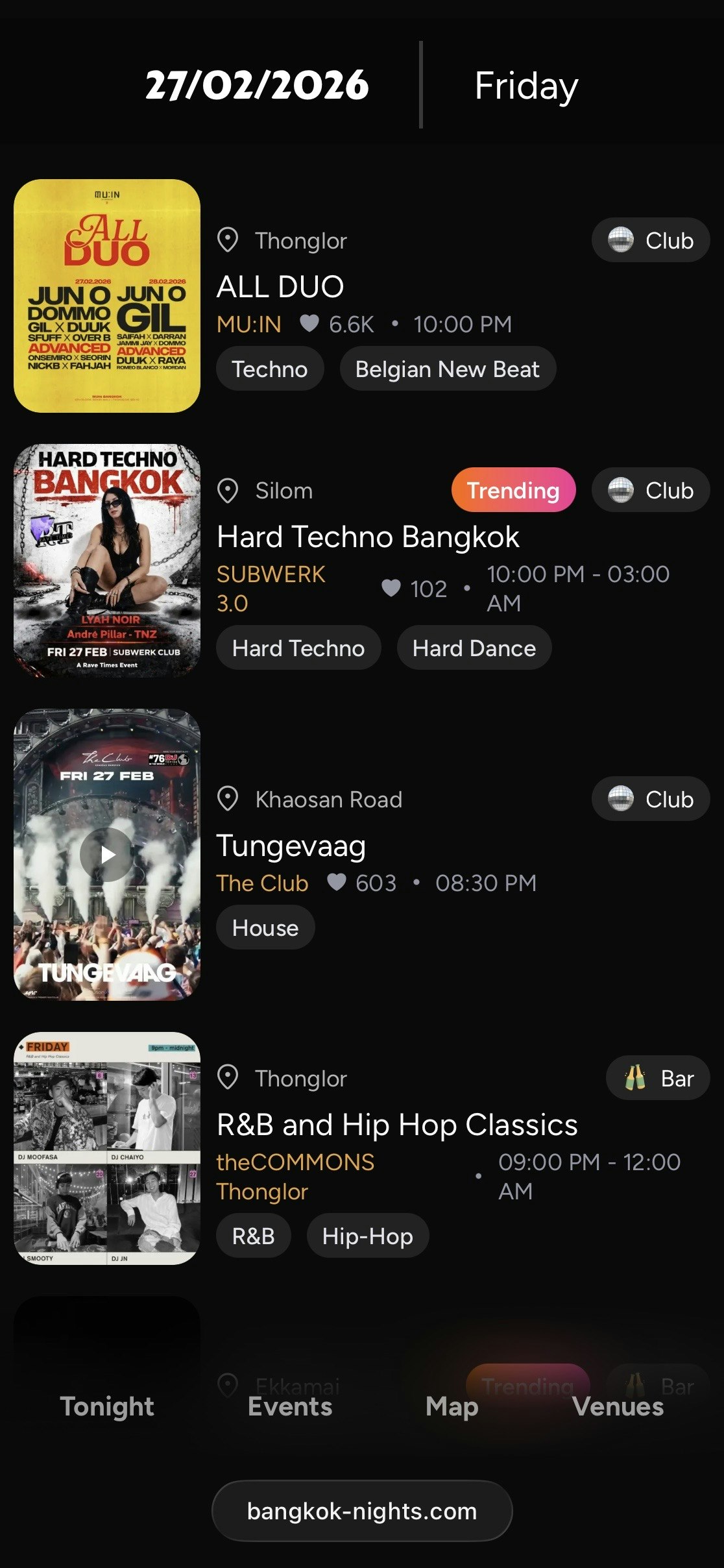 Bangkok Nights - Screenshot 2 showing product features and functionality
