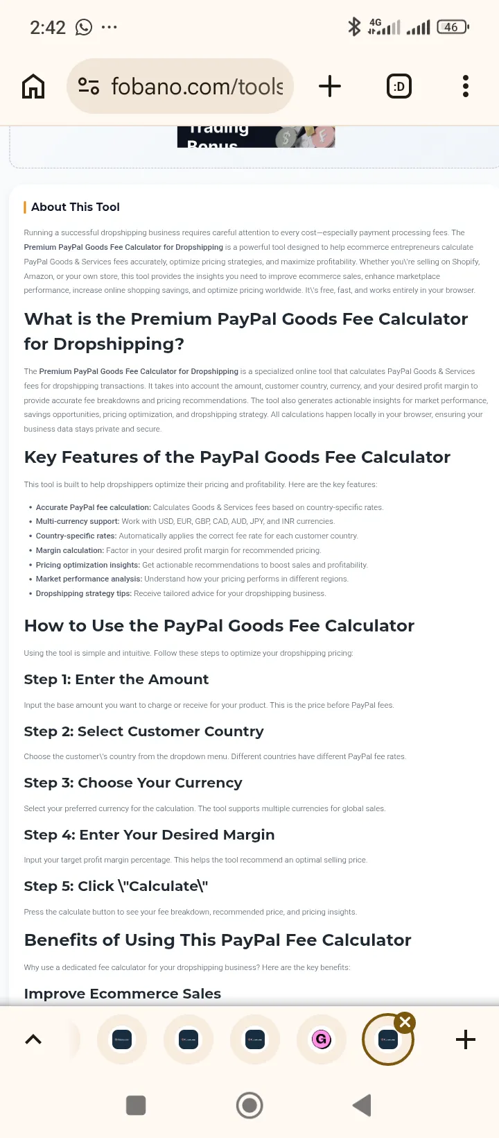 Premium PayPal Goods Fee Calculator gallery image