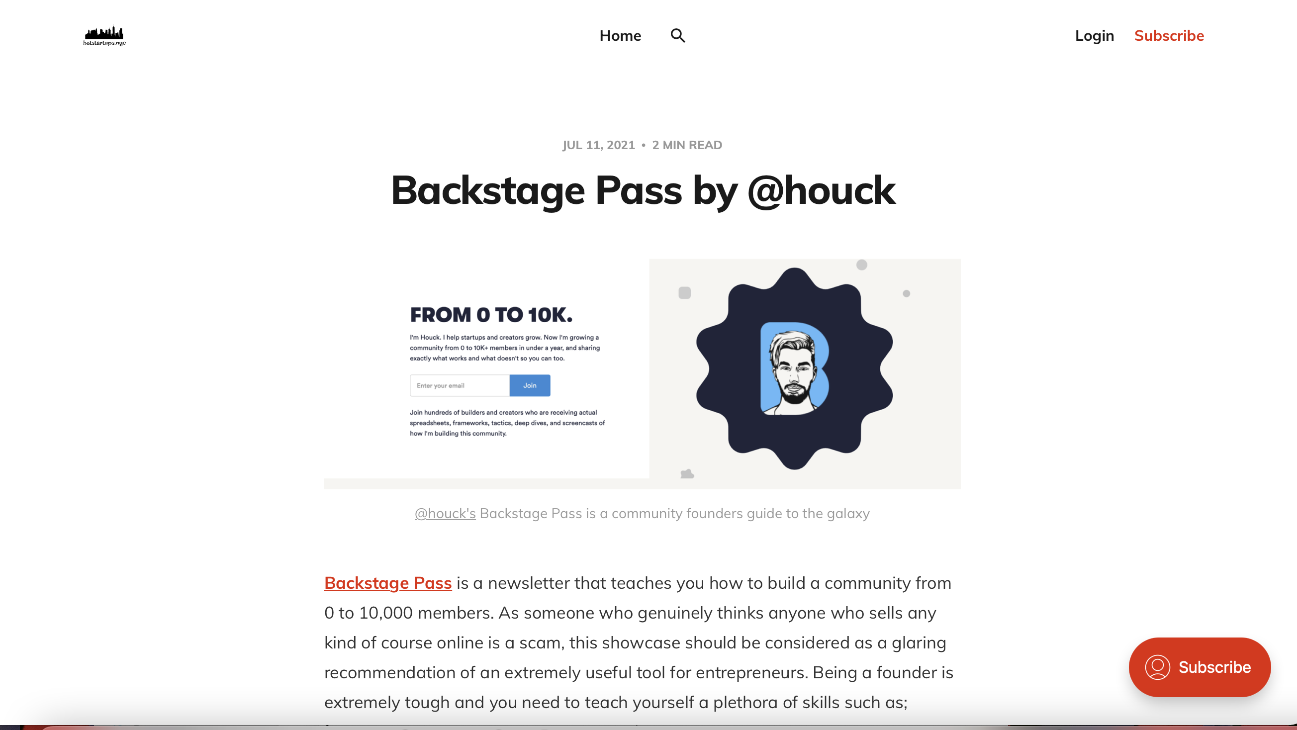 hotstartups.nyc gallery image