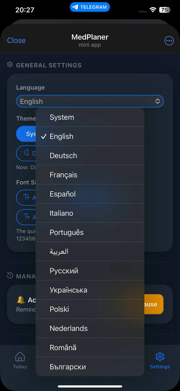 MedPlanner for Telegram gallery image