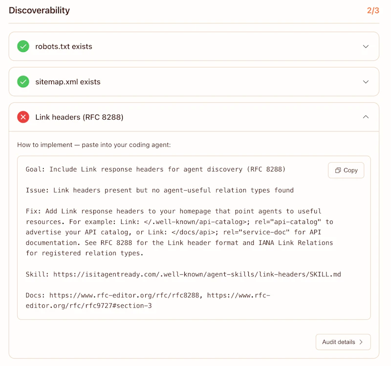 Is Your Site Agent-Ready? by Cloudflare screenshot 4