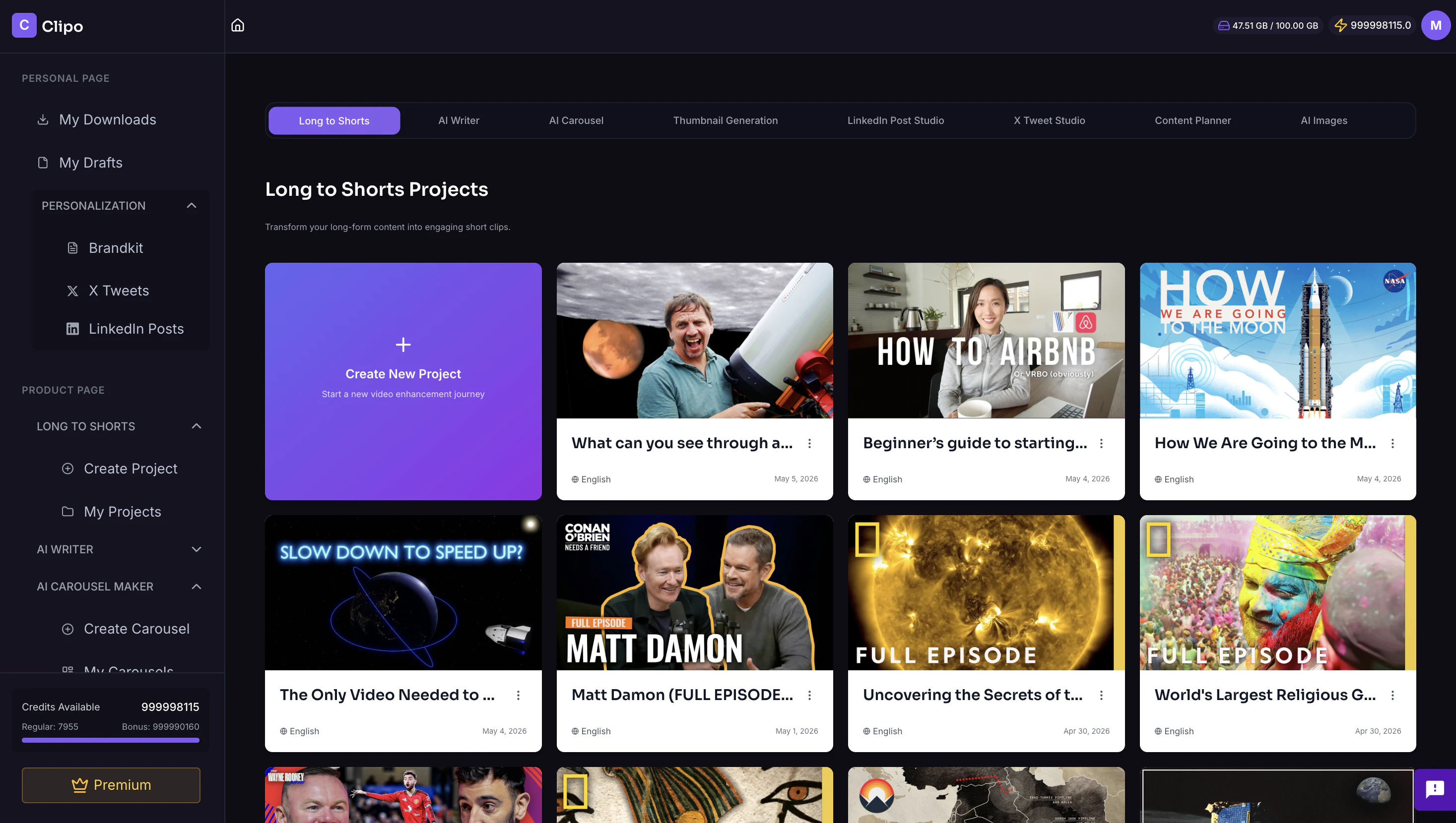 Clipo AI — One Video, 20 Content Pieces screenshot 2