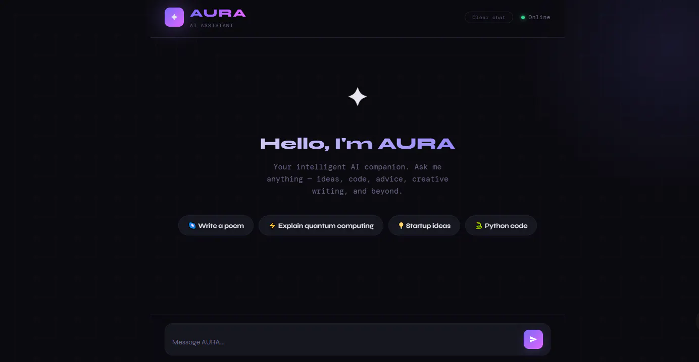 AURA AI Assistant 제품 배너