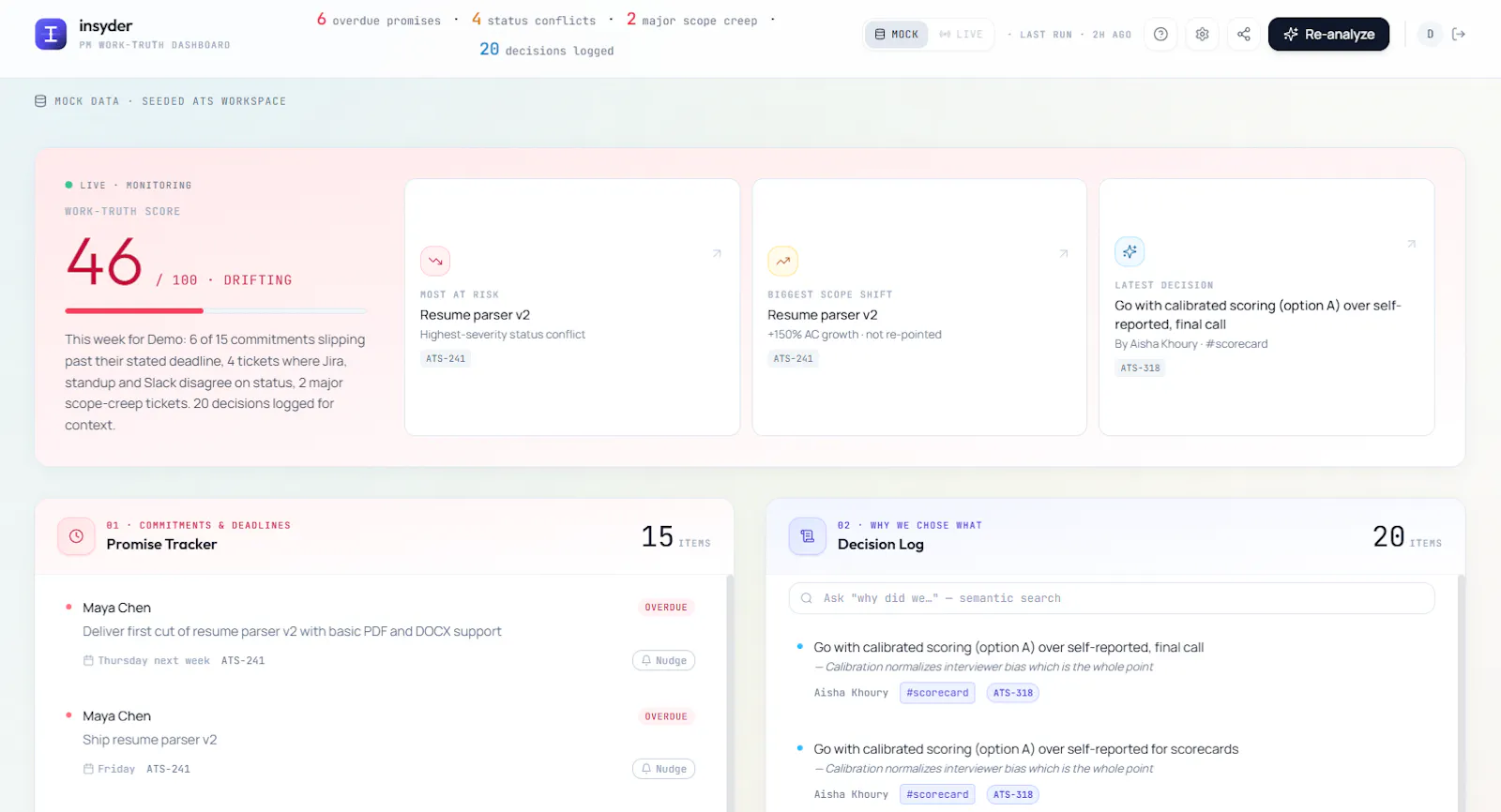 Insyder screenshot 1