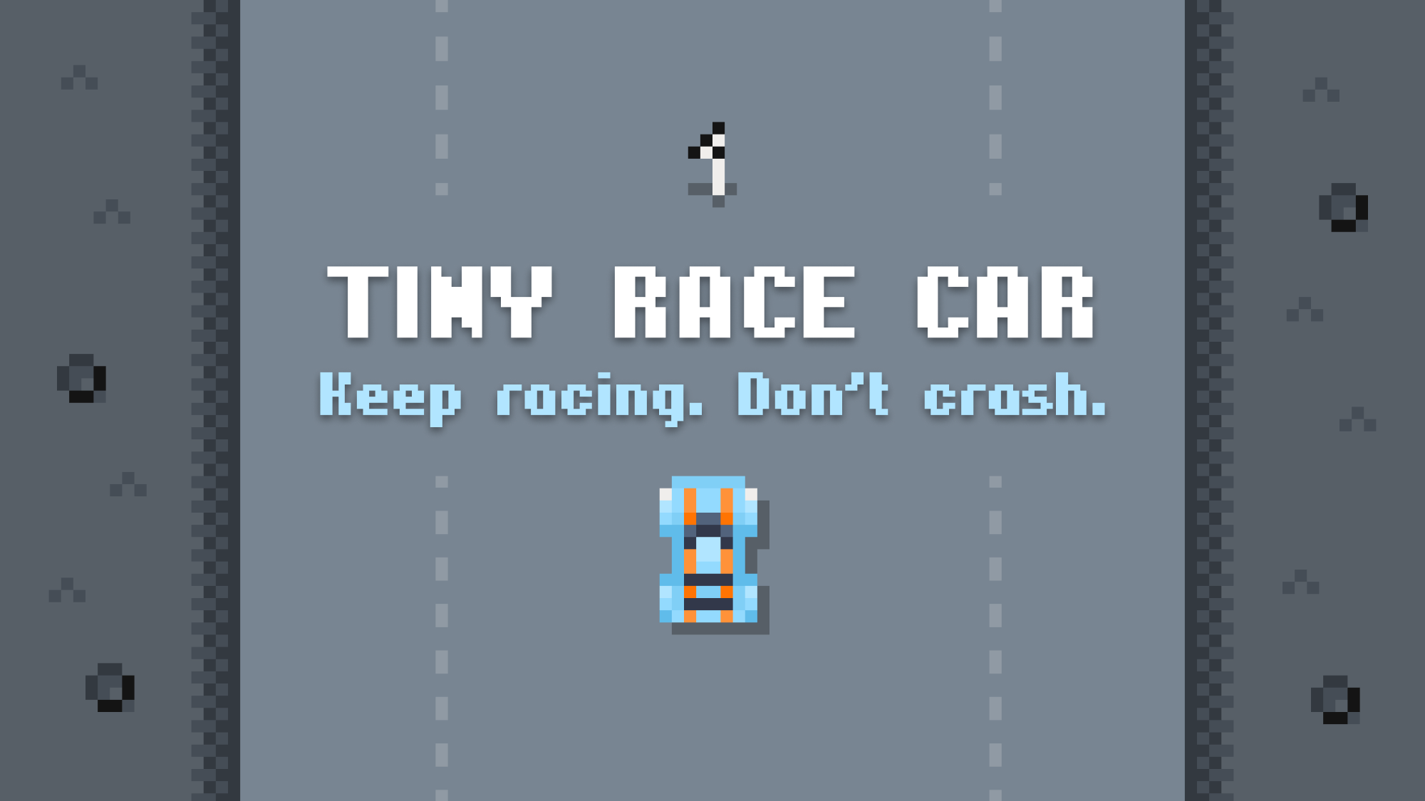 Winziges Rennwagen - Retro Pixel Racing.Für Apple Watch gebaut. Medien 1