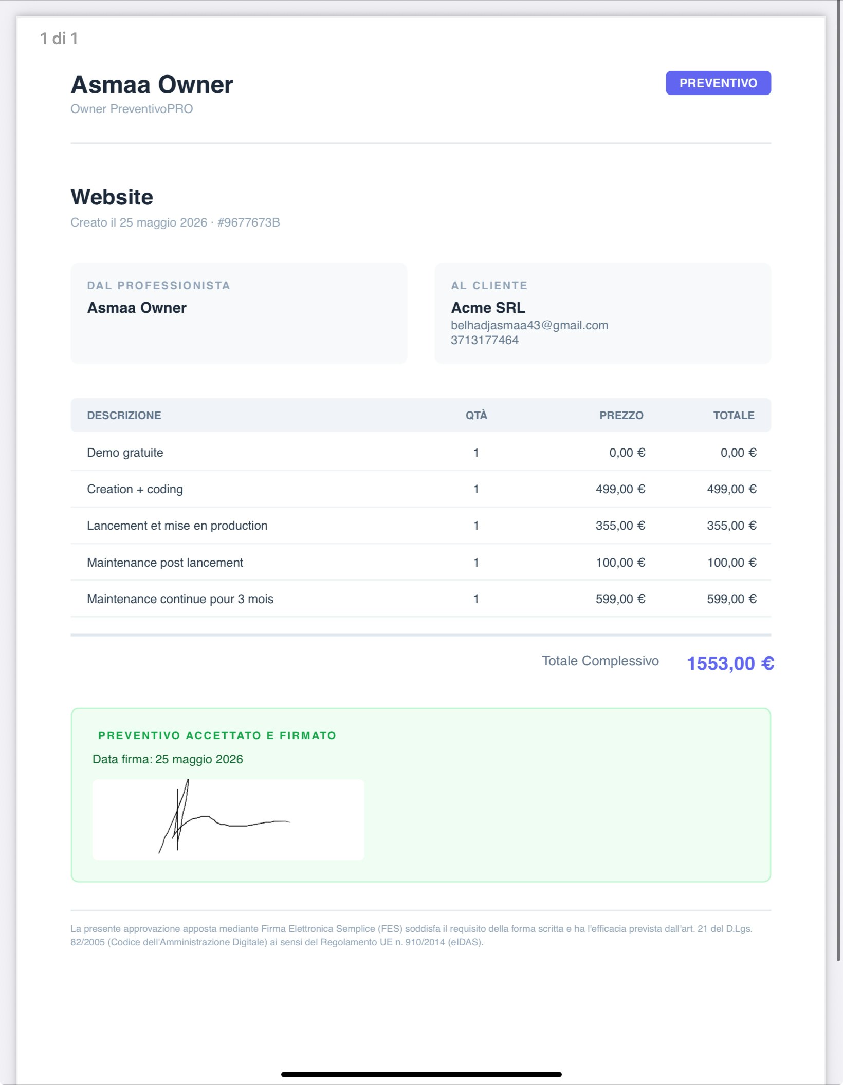 Preventivo Pro gallery image