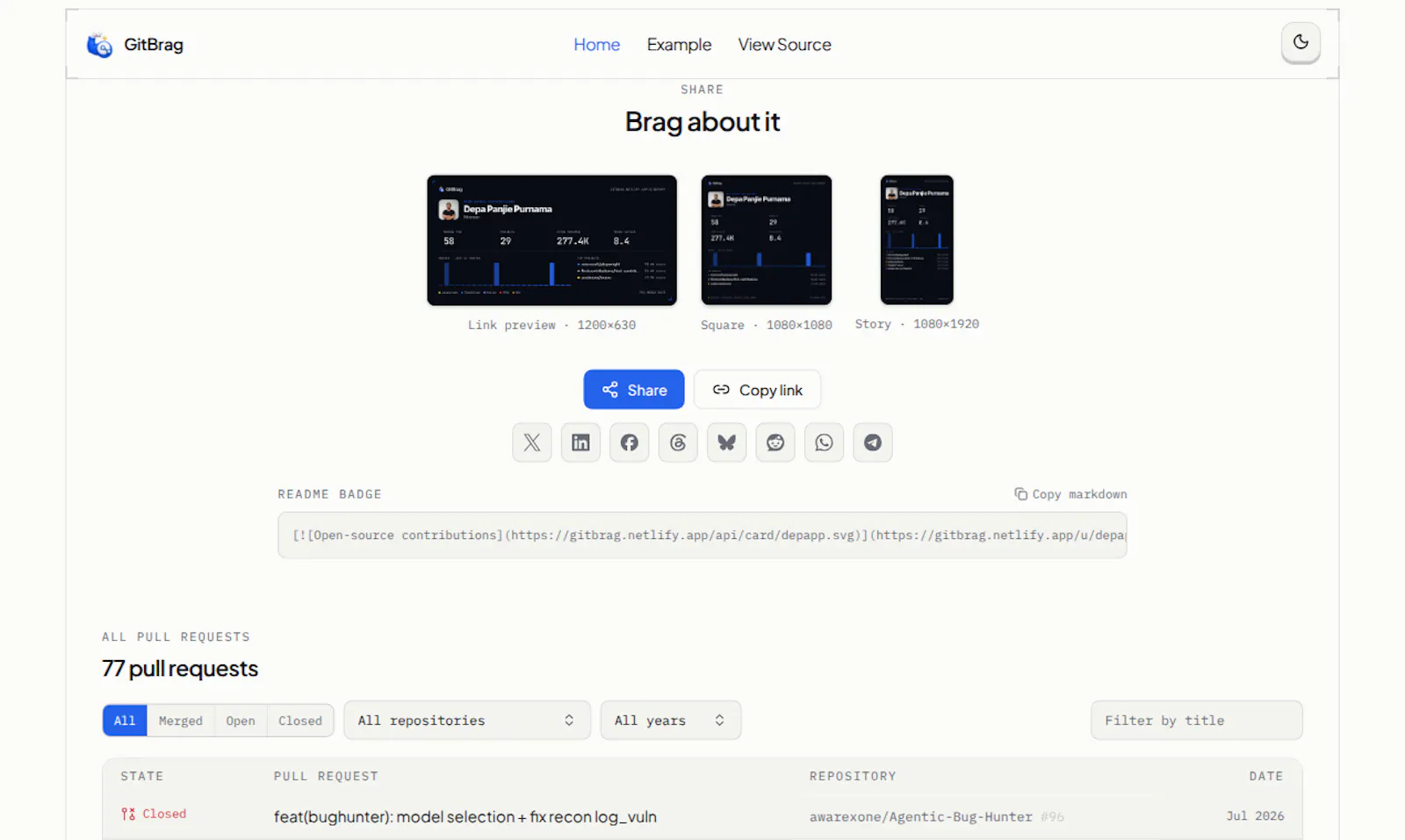GitBrag screenshot 4