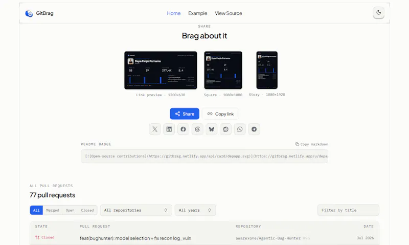 GitBrag screenshot 4