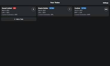 Amtrak Train Tracker | Piero gallery image