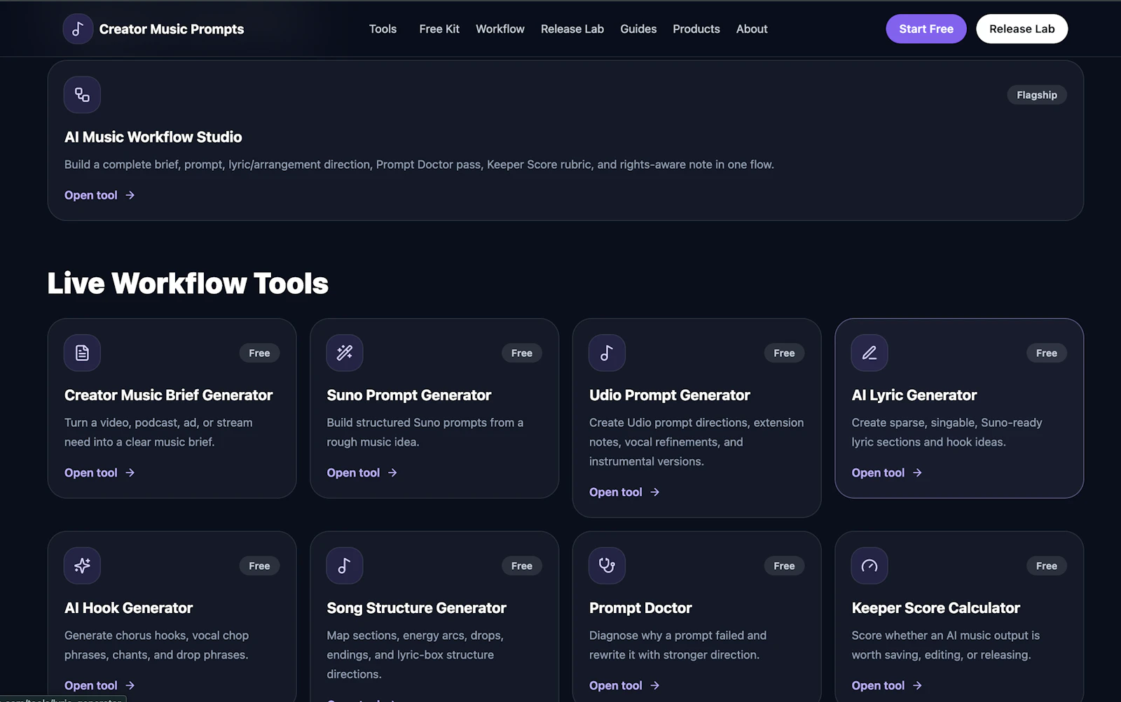 Release Lab by Creator Music Prompts screenshot 2
