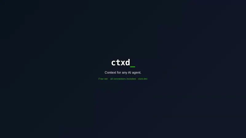 CTXD: Your files, any AI agent screenshot 1 (video preview)