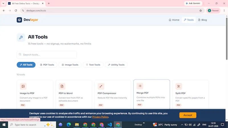 Devlayar — Free Online PDF & Image Tools screenshot 4