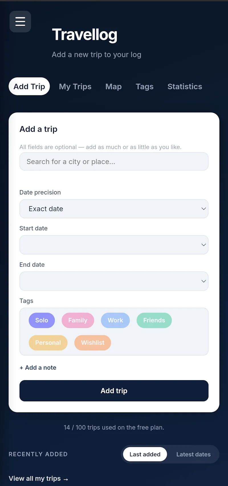 Travellog screenshot 1