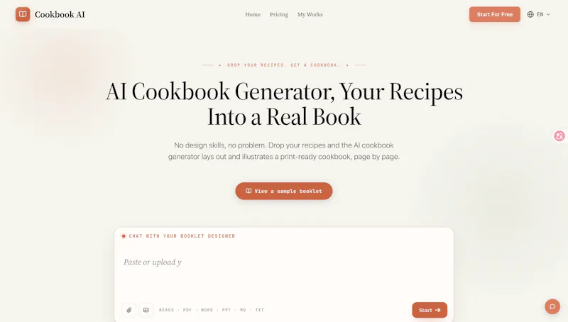 Cookbook AI screenshot 2