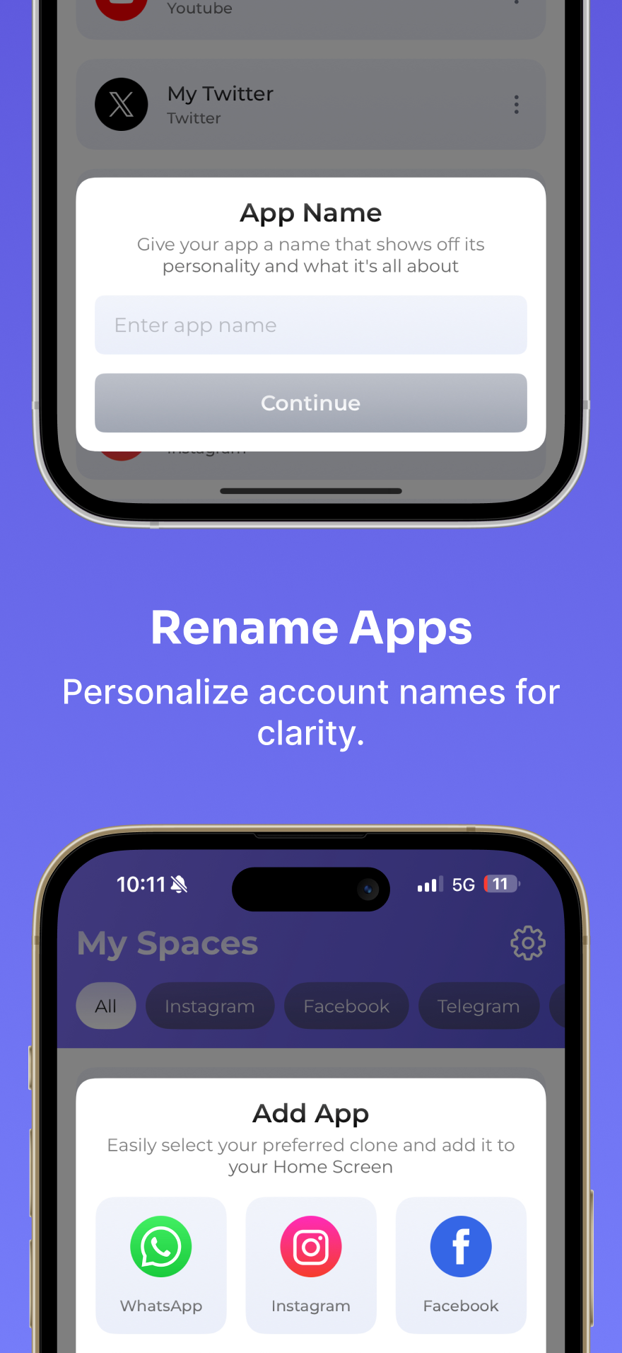 Parallel account - dubbele ruimtes - Voer meerdere accounts van dezelfde app uit op één apparaat. media 4