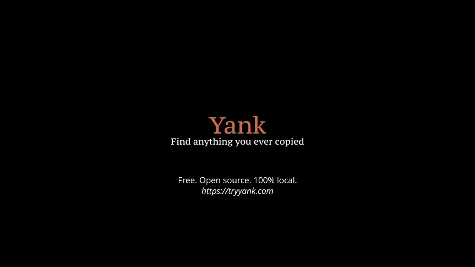 Yank screenshot 1 (video preview)