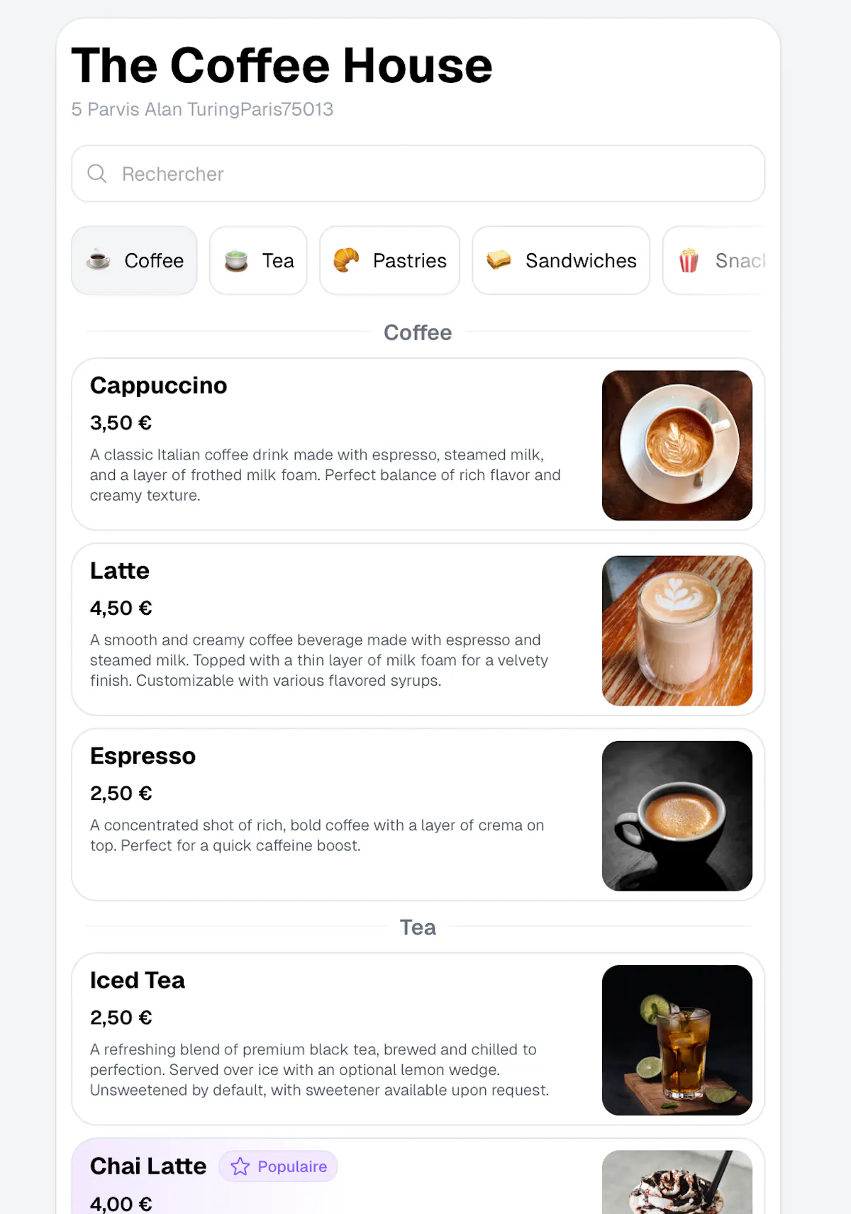 Create Menus