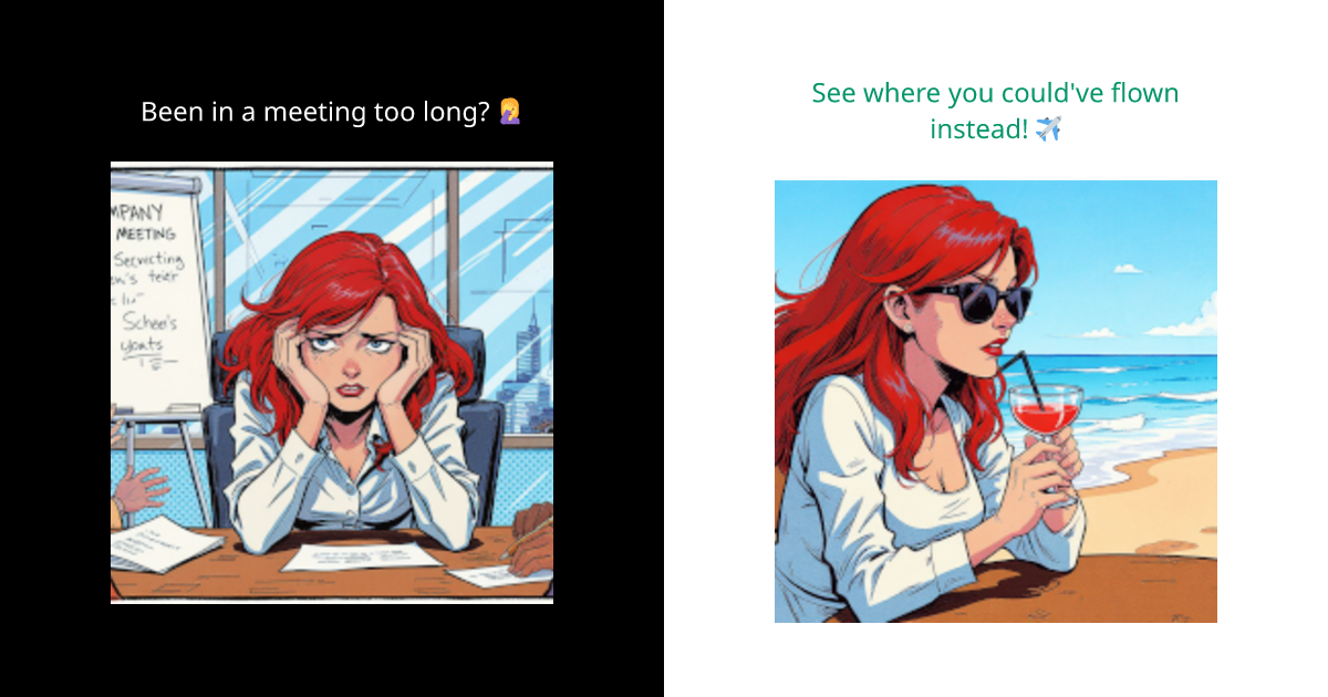 MeetingMiles.app - Lungo incontro?Guarda dove avresti potuto volare allo stesso tempo media 1