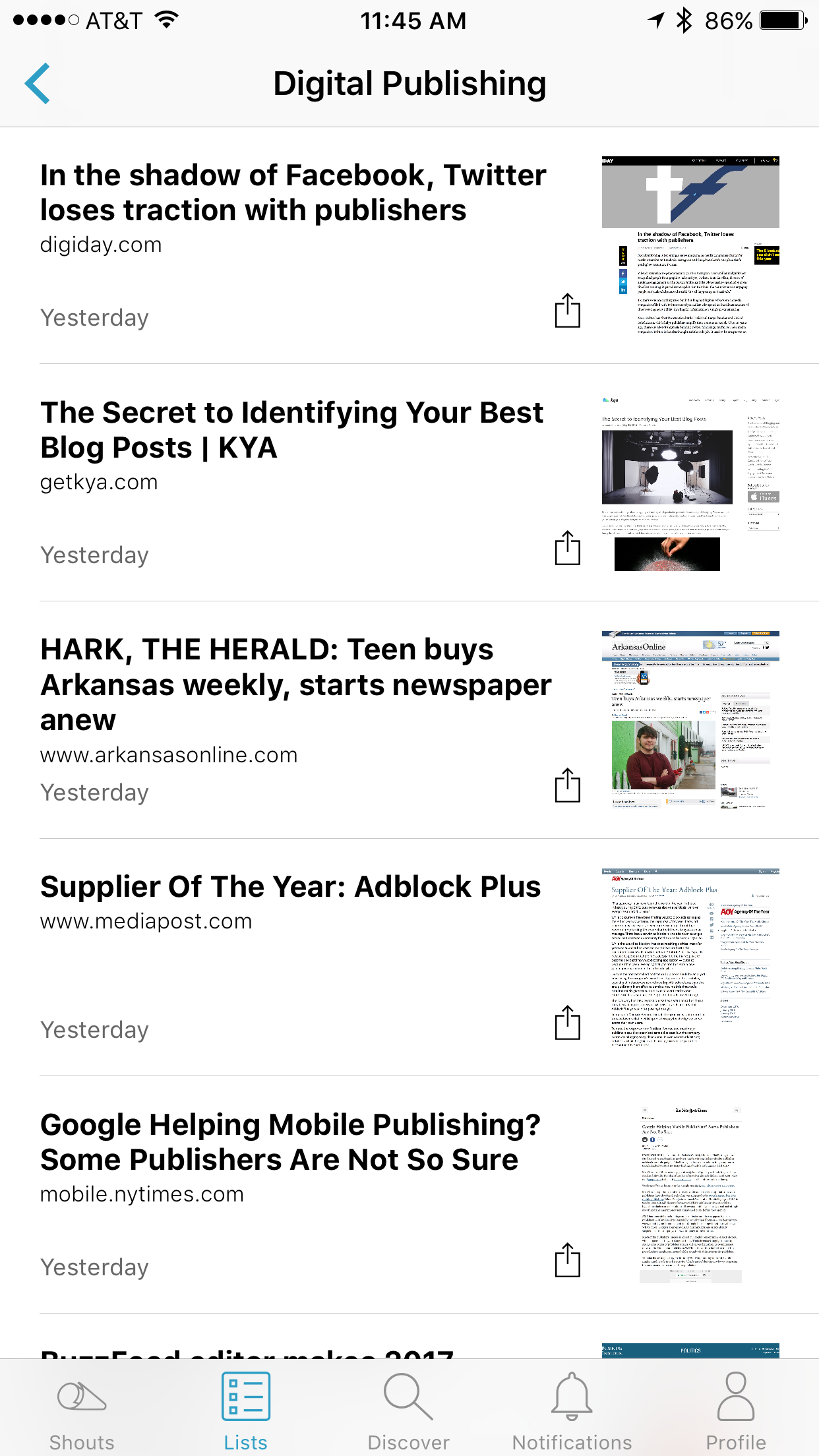 Shout iOS and Chrome gallery image