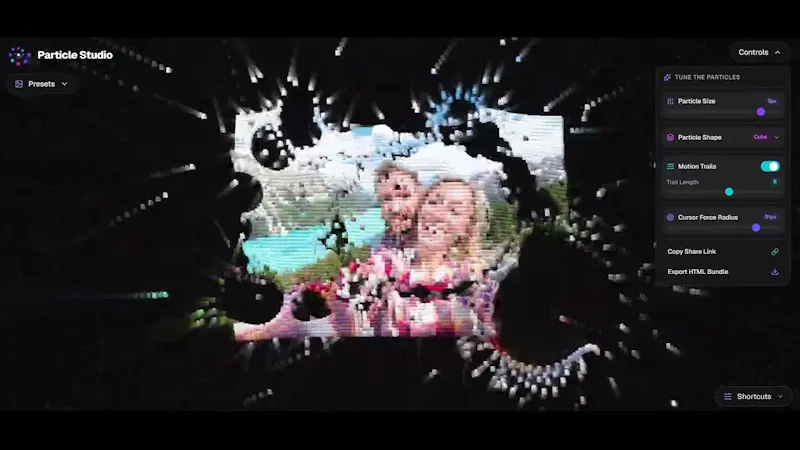 Particle Studio screenshot 1 (video preview)
