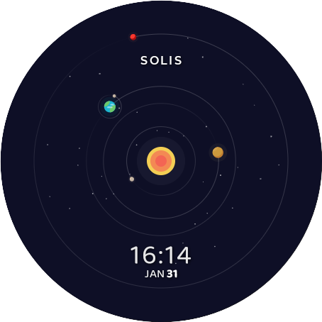 Solis Watch Face for Wear OS - Solis bringt die Wunder des Sonnensystems an Ihr Handgelenk Medien 8