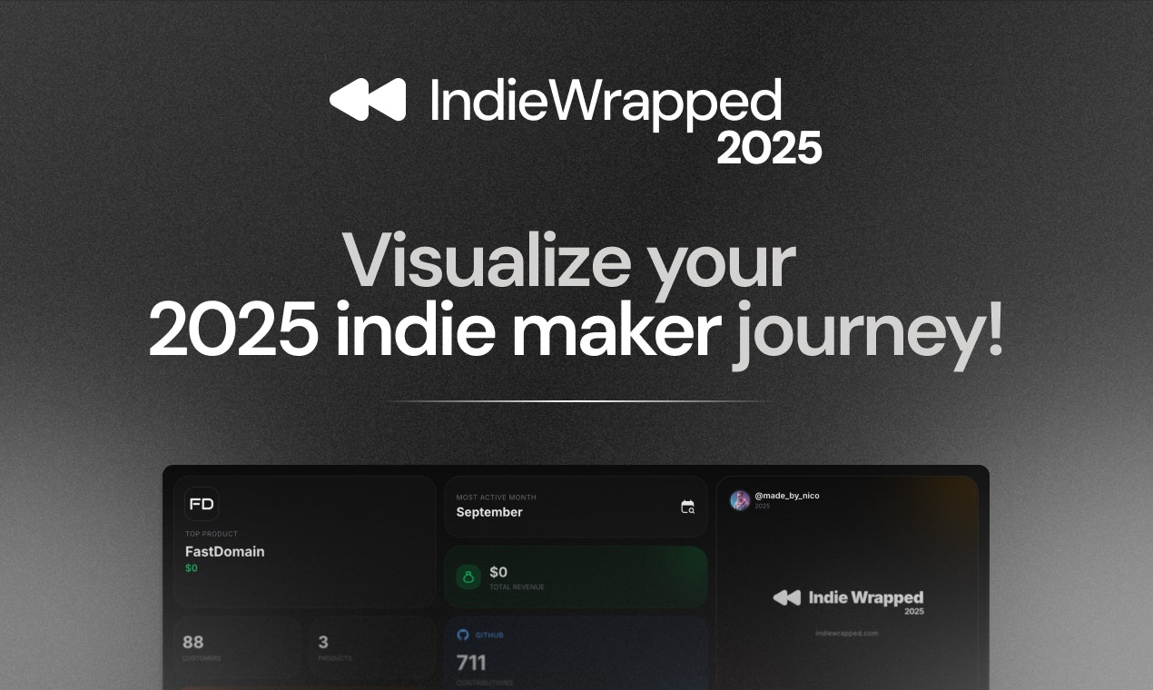 IndieWrapped - Main product screenshot demonstrating key features and user interface