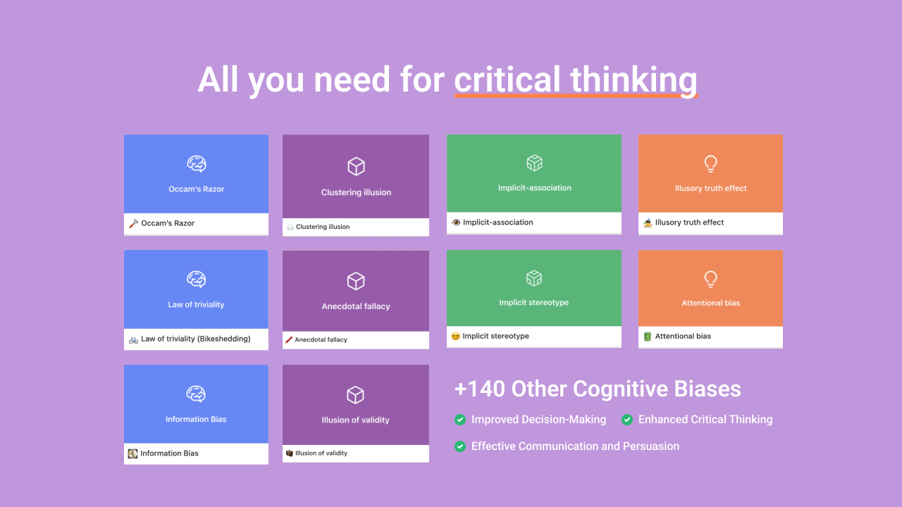Mídia 2 de Noção de vieses cognitivos - Aprenda vieses cognitivos e aprimore sua tomada de decisão.
