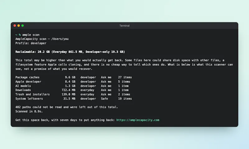 AmpleCapacity — Make room on MAC screenshot 4