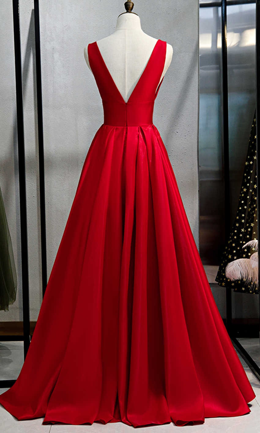 Vestidos de baile de baile longos vermelhos media 4