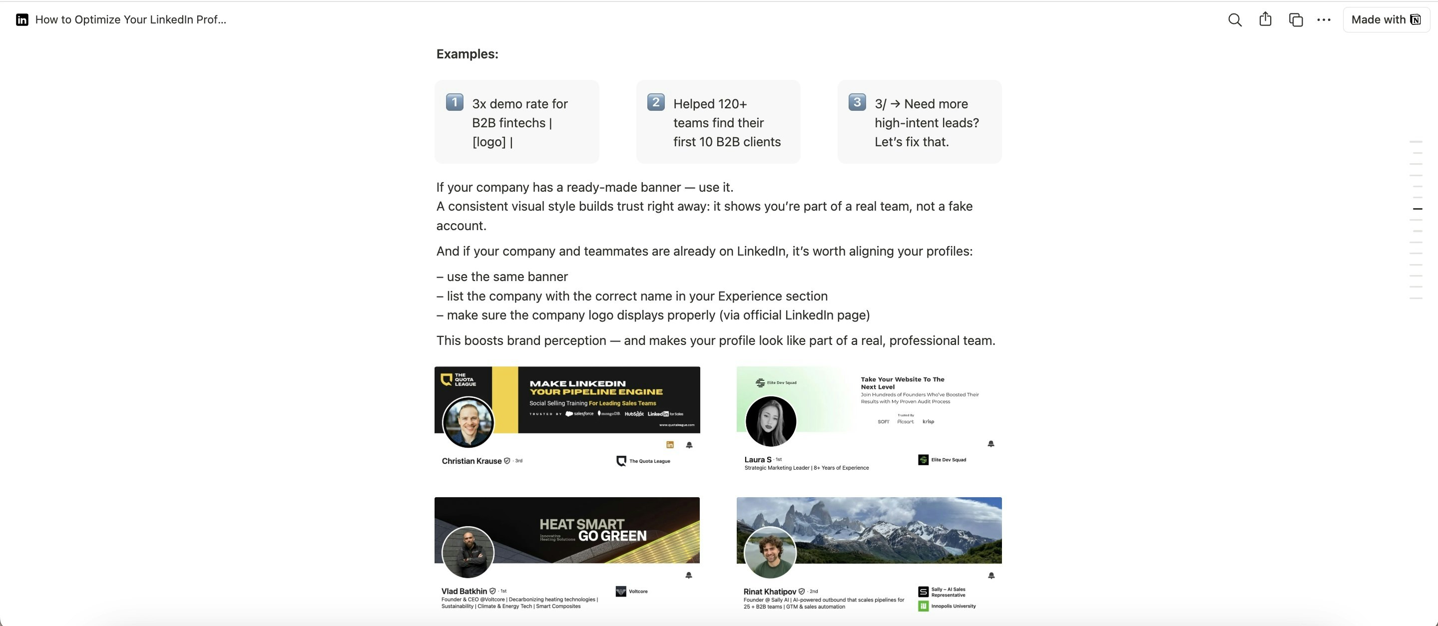وسائط LinkedIn Outreach Profile Toolkit 3