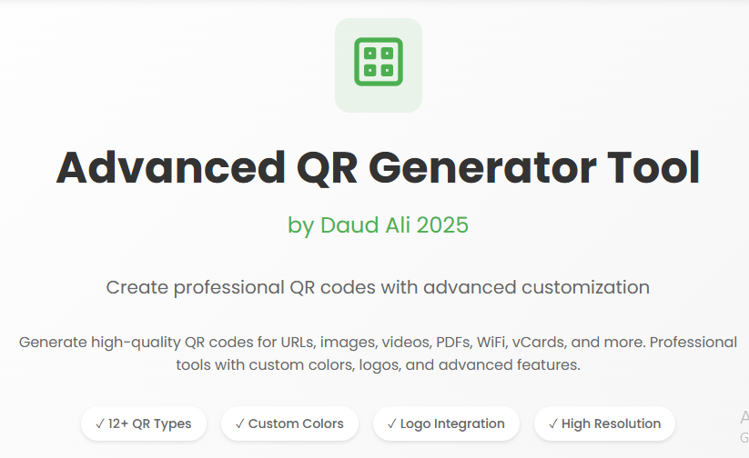 Mídia 1 de qrcodegeneratortool.earnapki.com