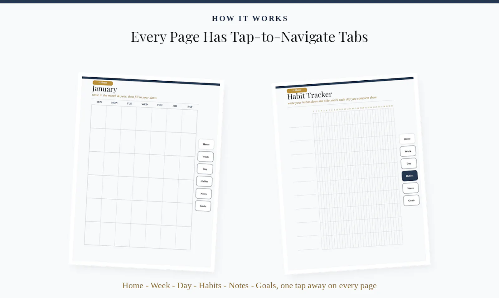 Hyperlinked Digital Planner screenshot 2
