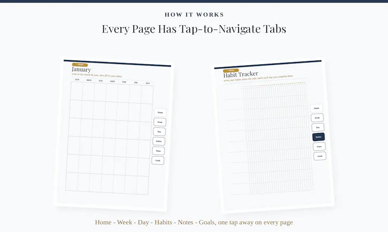 Hyperlinked Digital Planner screenshot 2