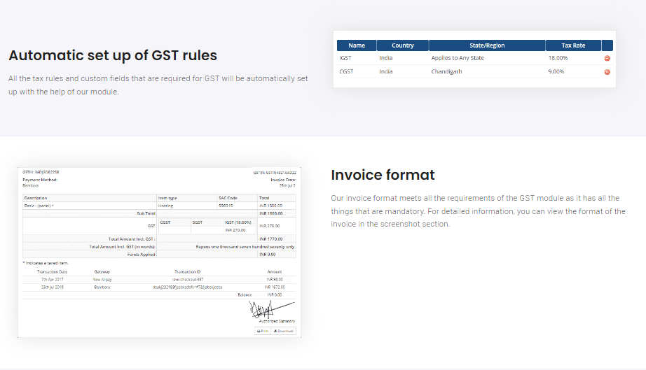 โมดูล GST WHMCS media 2