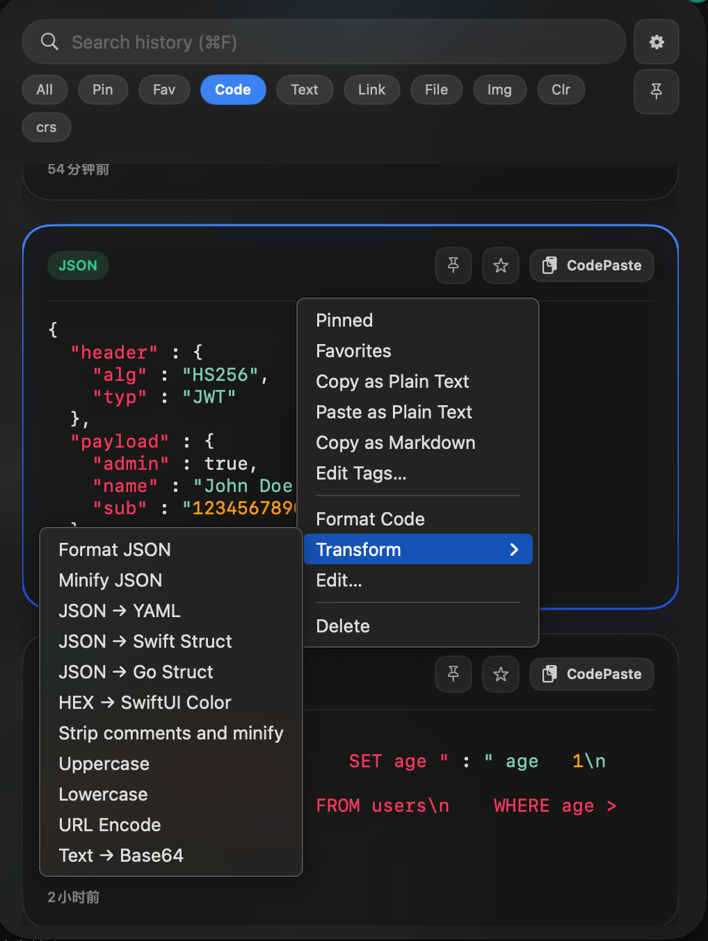 CodePaste gallery image