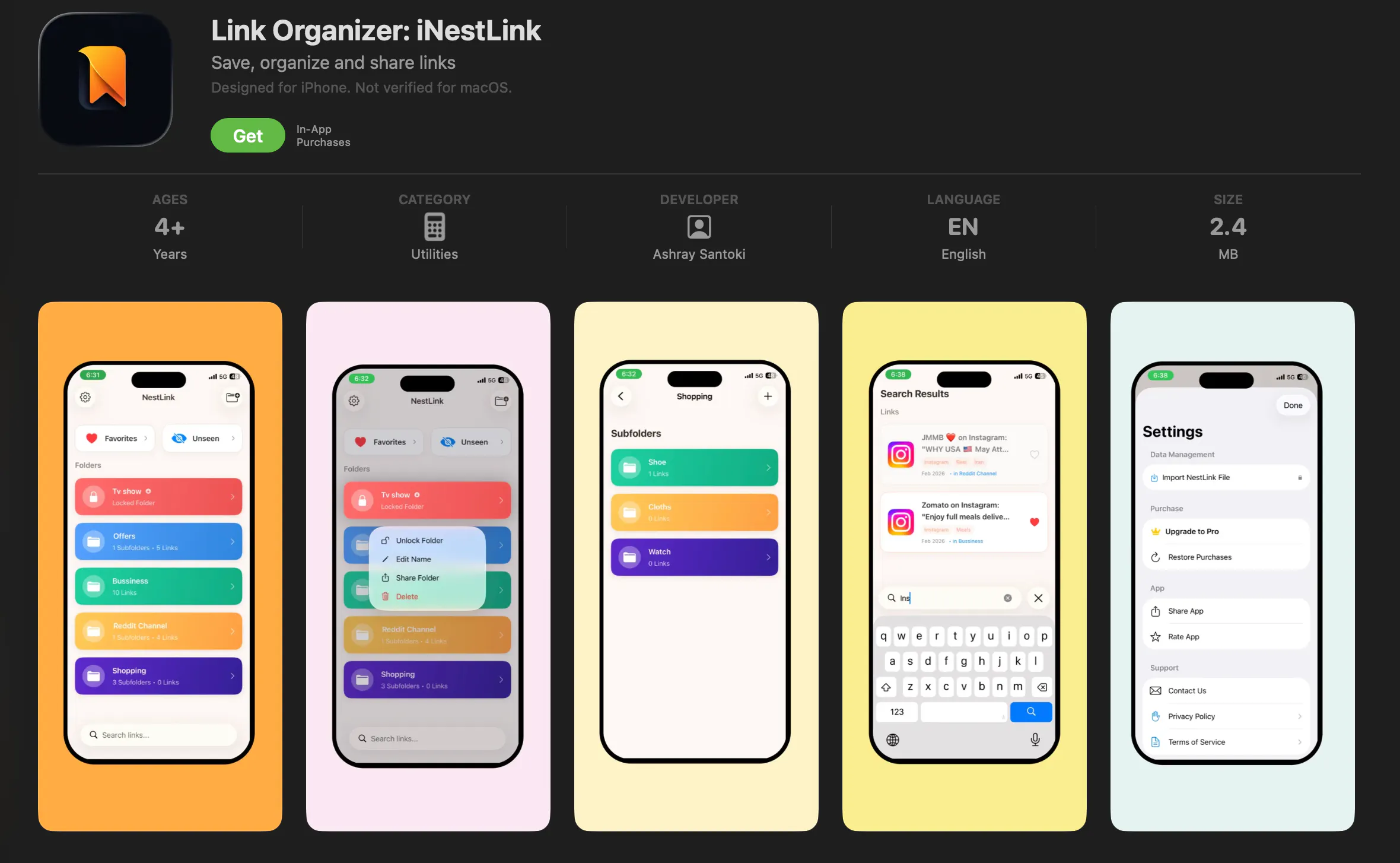 Link organize with folders lock, sharing 제품 배너