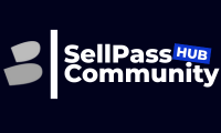 SellPass HUB Community - Product Hunt launch logo and brand identity