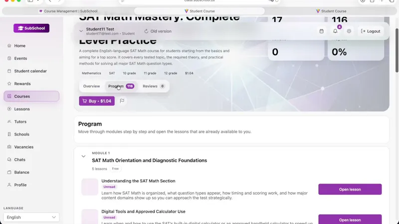 SubSchool screenshot 1 (video preview)