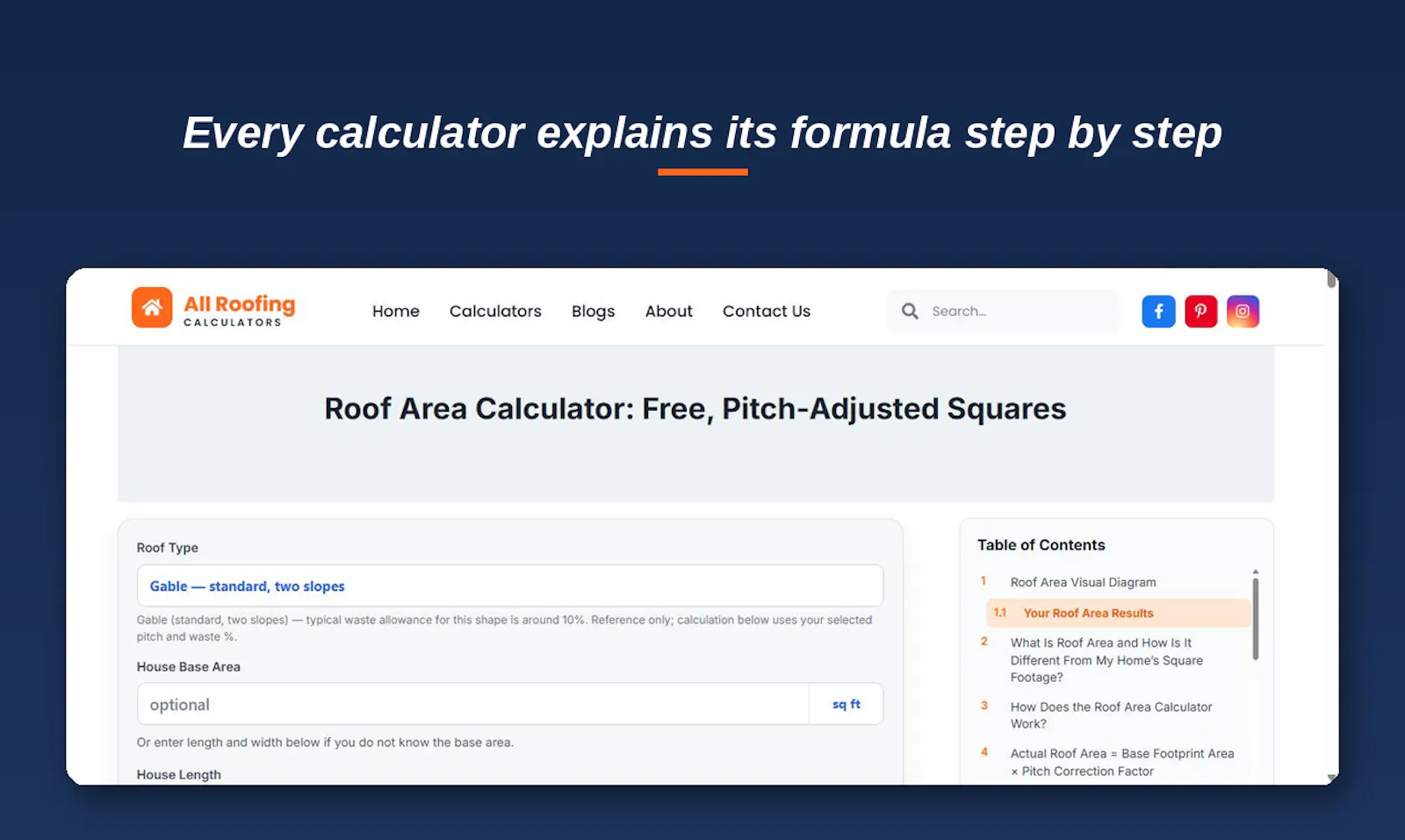 All Roofing Calculators screenshot 1