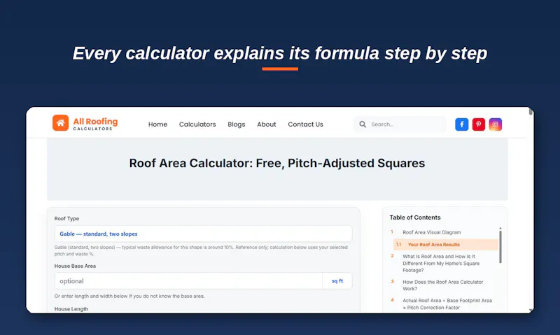 All Roofing Calculators screenshot 1