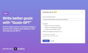 GoalsGPT by Tability gallery image