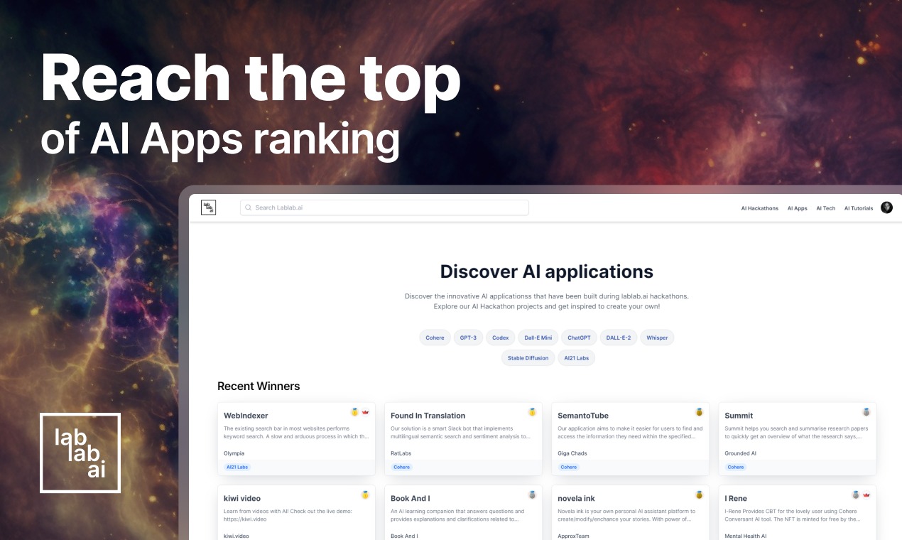 Mídia 3 de lablab.ai - Capacitar a inovação de IA